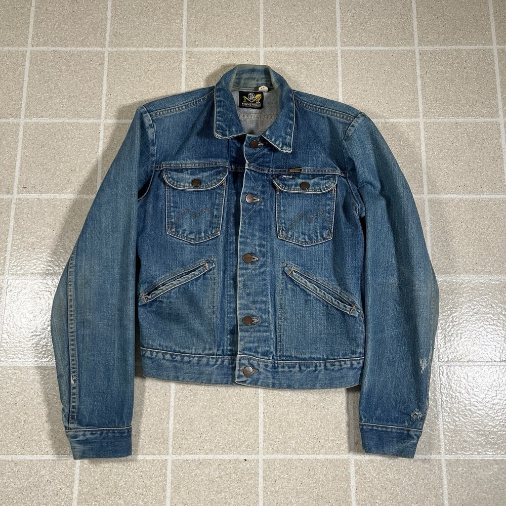 VTG Maverick Blue Bell Jacket Mens Small 36 Blue Denim Western Wrangler 60s USA